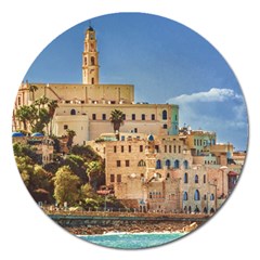 Old Jaffa Cityscape, Israel Magnet 5  (round) by dflcprintsclothing