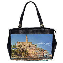 Old Jaffa Cityscape, Israel Oversize Office Handbag (2 Sides) by dflcprintsclothing