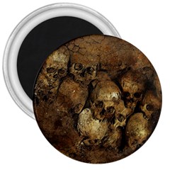 Skull Texture Vintage 3  Magnets