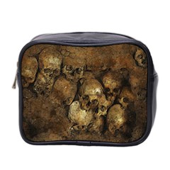 Skull Texture Vintage Mini Toiletries Bag (two Sides)