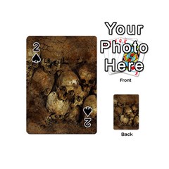 Skull Texture Vintage Playing Cards 54 Designs (mini) by Alisyart