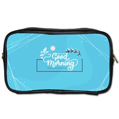 Background Good Morning Toiletries Bag (one Side)