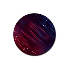 Illustrations Space Purple Rubber Round Coaster (4 Pack)  by Alisyart