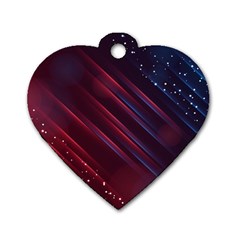 Illustrations Space Purple Dog Tag Heart (two Sides)