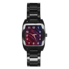 Illustrations Space Purple Stainless Steel Barrel Watch