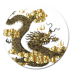 Dragon Animals Monster Magnet 5  (round) by HermanTelo