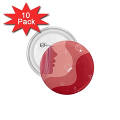 Online Woman Beauty Pink 1.75  Buttons (10 pack)