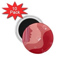 Online Woman Beauty Pink 1.75  Magnets (10 pack) 