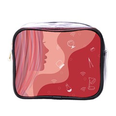 Online Woman Beauty Pink Mini Toiletries Bag (One Side)