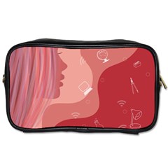Online Woman Beauty Pink Toiletries Bag (one Side)
