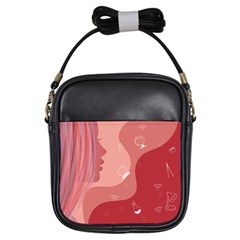 Online Woman Beauty Pink Girls Sling Bag