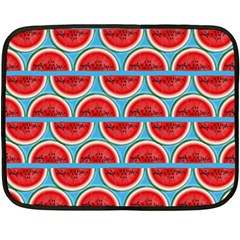 Illustrations Watermelon Texture Pattern Double Sided Fleece Blanket (mini) 