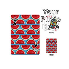 Illustrations Watermelon Texture Pattern Playing Cards 54 Designs (mini) by Alisyart