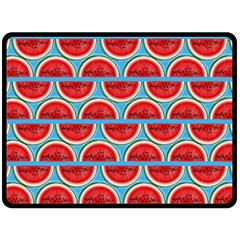 Illustrations Watermelon Texture Pattern Double Sided Fleece Blanket (large)  by Alisyart