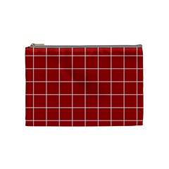 Red Plaid Cosmetic Bag (medium) by goljakoff