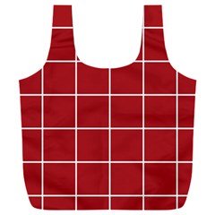 Red Plaid Full Print Recycle Bag (xxl) by goljakoff