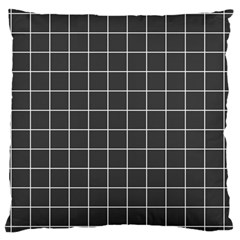 Gray plaid Large Cushion Case (One Side)