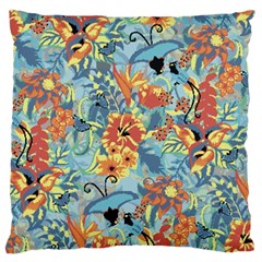 Butterfly and flowers Large Cushion Case (Two Sides)