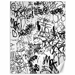 Black And White Graffiti Abstract Collage Canvas 36  X 48  by dflcprintsclothing