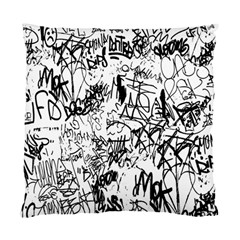 Black And White Graffiti Abstract Collage Standard Cushion Case (one Side) by dflcprintsclothing