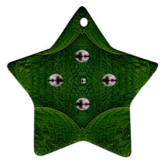 One Island In A Safe Environment Of Eternity Green Ornament (star) by pepitasart