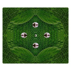 One Island In A Safe Environment Of Eternity Green Double Sided Flano Blanket (small)  by pepitasart