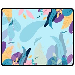 Nature Leaves Plant Background Fleece Blanket (medium) 