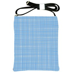 Blue knitting Shoulder Sling Bag