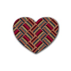 Geometric Knitting Rubber Coaster (heart) 