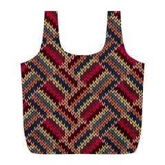 Geometric Knitting Full Print Recycle Bag (l) by goljakoff