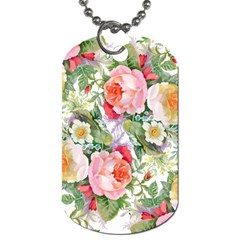 Vintage Flowers Dog Tag (two Sides) by goljakoff