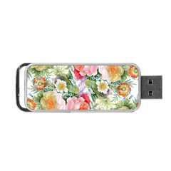 Vintage Flowers Portable Usb Flash (one Side) by goljakoff