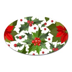 Christmas Berries Oval Magnet by goljakoff