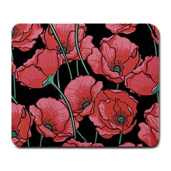 Red Flowers Large Mousepads by goljakoff