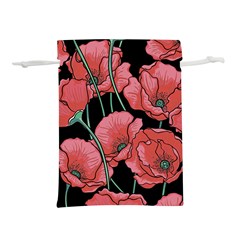 Red Flowers Lightweight Drawstring Pouch (s) by goljakoff