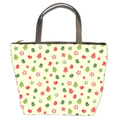 Cute Christmas Pattern Bucket Bag by designsbymallika