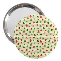 Cute Christmas Pattern 3  Handbag Mirrors by designsbymallika