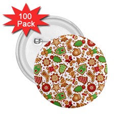 Christmas Love 6 2.25  Buttons (100 pack) 