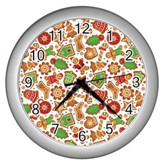 Christmas Love 6 Wall Clock (Silver)