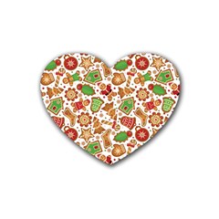 Christmas Love 6 Rubber Coaster (Heart) 