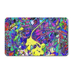 Vibrant Abstract Floral/rainbow Color Magnet (rectangular) by dressshop