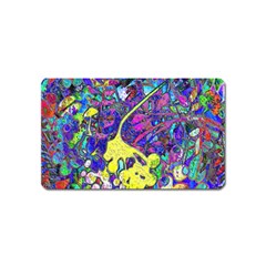 Vibrant Abstract Floral/rainbow Color Magnet (name Card) by dressshop