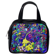 Vibrant Abstract Floral/rainbow Color Classic Handbag (one Side) by dressshop
