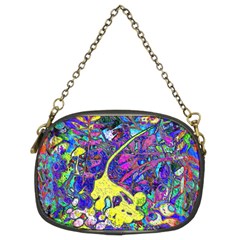 Vibrant Abstract Floral/rainbow Color Chain Purse (two Sides) by dressshop