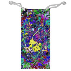 Vibrant Abstract Floral/rainbow Color Jewelry Bag by dressshop