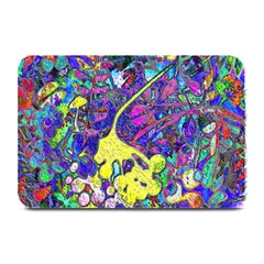 Vibrant Abstract Floral/rainbow Color Plate Mats