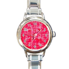 Mosaic Tapestry Round Italian Charm Watch by essentialimage