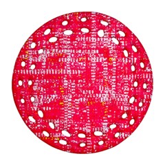 Mosaic Tapestry Round Filigree Ornament (two Sides)