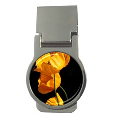 Yellow Poppies Money Clips (round) 