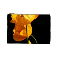 Yellow Poppies Cosmetic Bag (large)